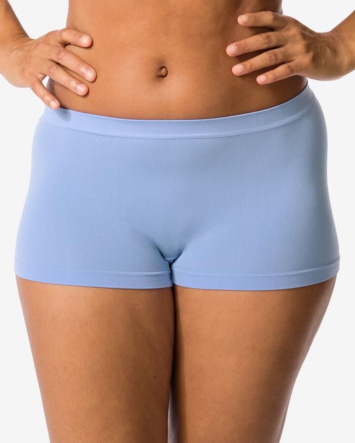 HEMA Damesboxer Naadloos Micro Blauw (blauw)