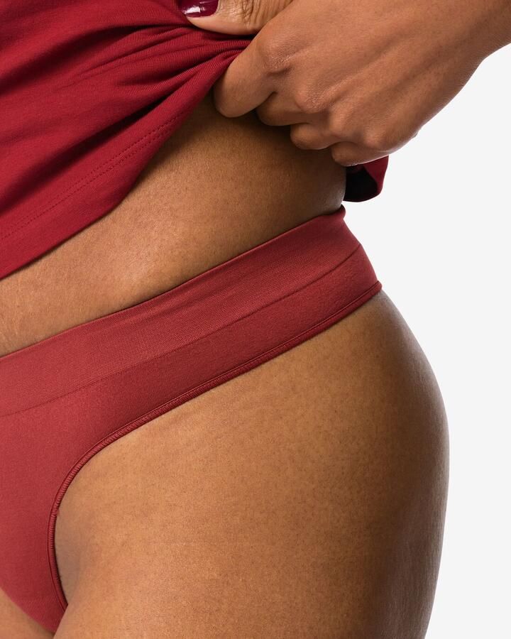HEMA Damesboxer Naadloos Micro Donkerrood (donkerrood) - Foto 2