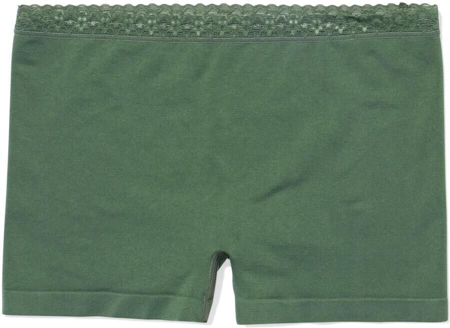 HEMA Damesboxer Naadloos Micro Met Kant Donkergroen (donkergroen)