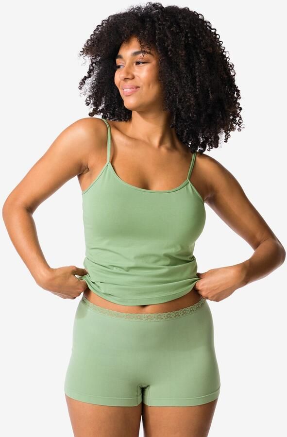 HEMA Damesboxer Naadloos Micro Met Kant Groen (groen) - Foto 2