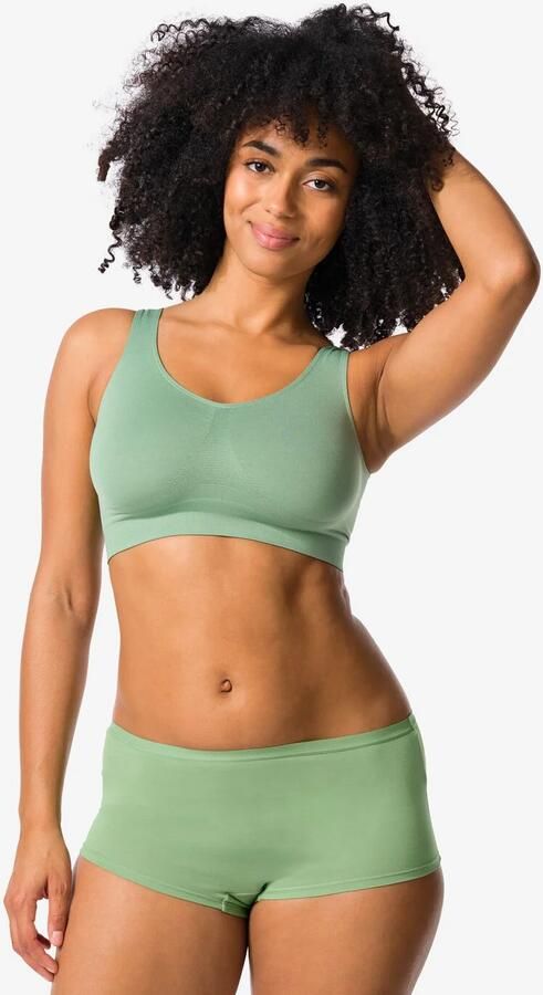HEMA Damesboxer Perfect Comfort Katoen Groen (groen)