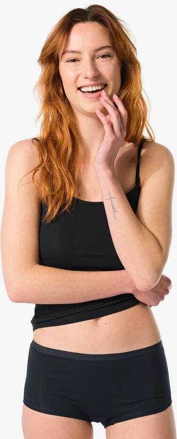 HEMA Damesboxer Perfect Comfort Katoen Zwart (zwart)