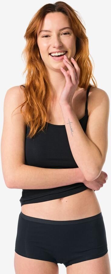 HEMA Damesboxer Perfect Comfort Katoen Zwart (zwart)