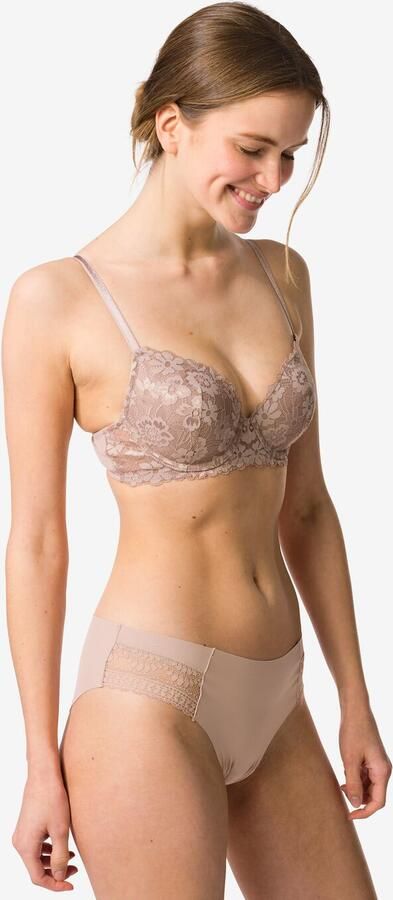 HEMA Damesbrazilian Micro Met Kant Beige (beige) - Foto 2