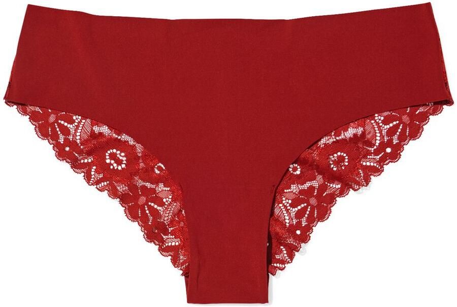 HEMA Damesbrazilian Micro Met Kant Donkerrood (donkerrood)