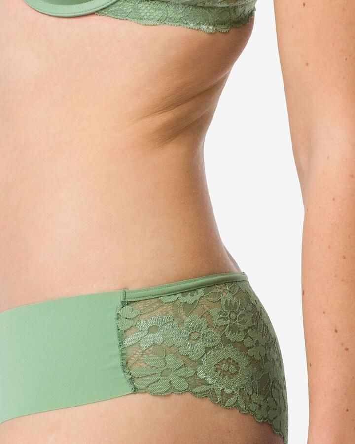 HEMA Damesbrazilian Micro Met Kant Groen (groen)