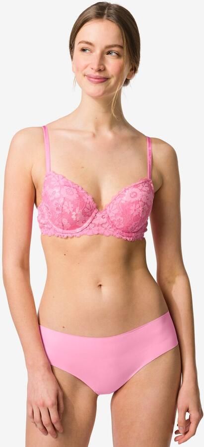 HEMA Damesbrazilian Micro Met Kant Roze (roze) - Foto 2