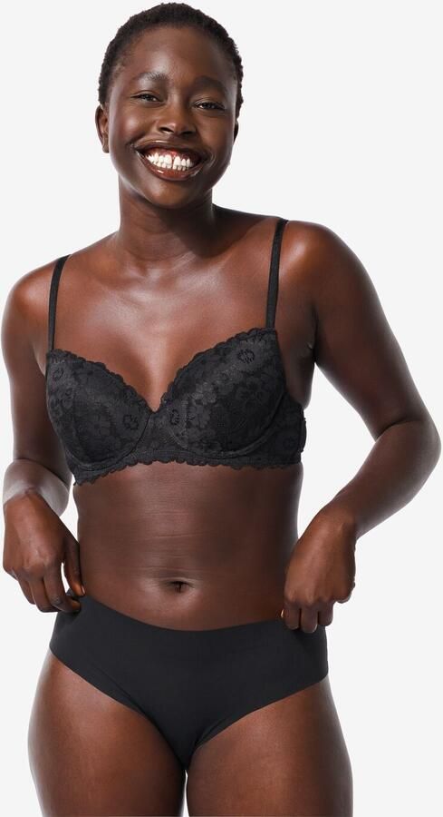 HEMA Damesbrazilian Micro Met Kant Zwart (zwart) - Foto 2