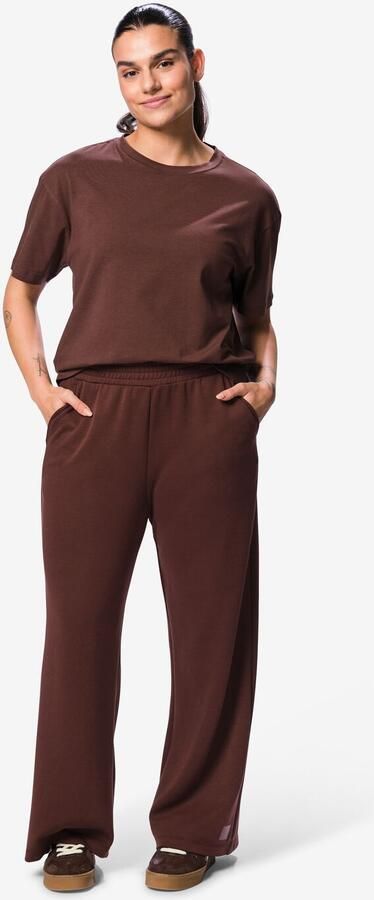 HEMA Damesbroek Comfy Fit Lounge Donkerbruin