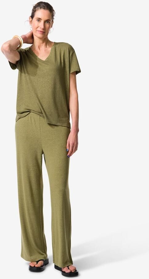 HEMA Damesbroek Cora Regular Fit Groen (groen)
