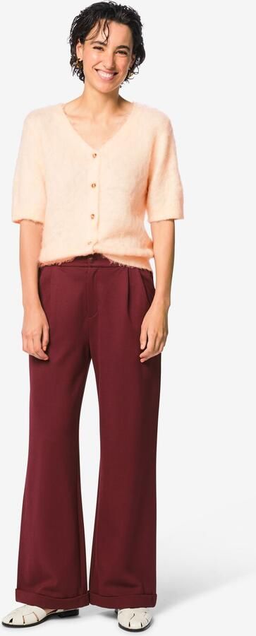 HEMA Damesbroek Devin Wide Fit Bordeauxrood