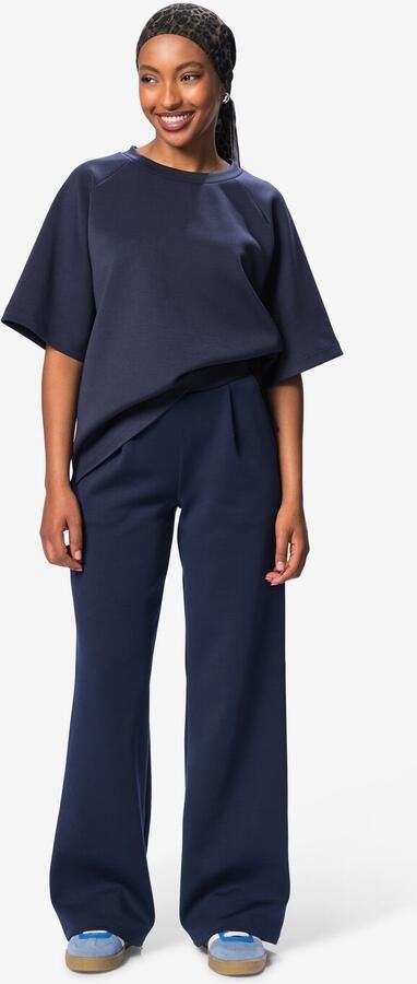 HEMA Damesbroek Elly Regular Fit Jersey Donkerblauw (donkerblauw) - Foto 4