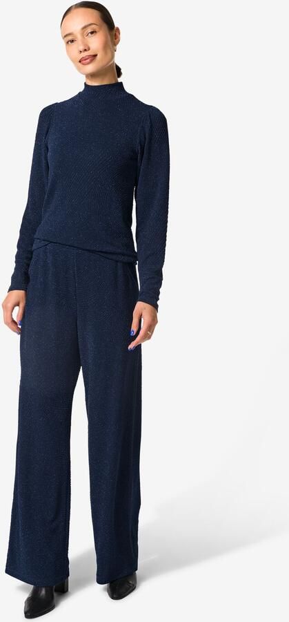 HEMA Damesbroek Erin Glitter Blauw (blauw)