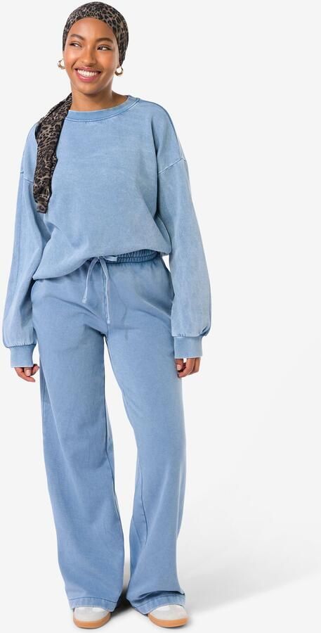 HEMA Damesbroek Esmee Jersey Regular Fit Blauw (blauw) - Foto 2
