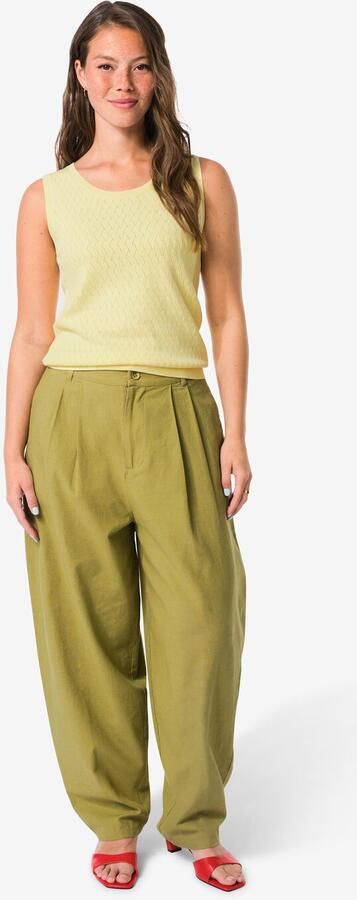 HEMA Damesbroek Isis Barrel Fit Groen (groen)