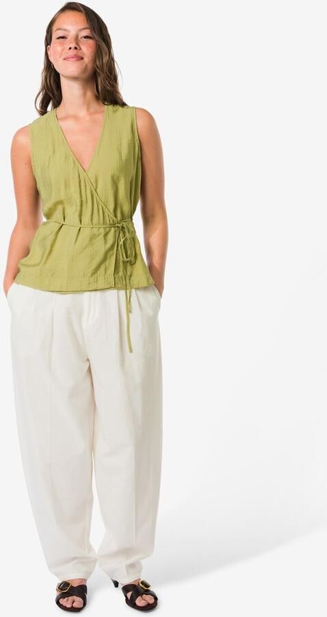 HEMA Damesbroek Isis Barrel Fit Wit (wit)