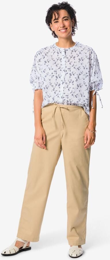 HEMA Damesbroek Kess Relaxed Fit Barrel Leg Beige (beige)