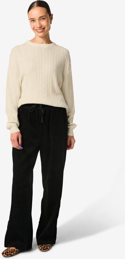 HEMA Damesbroek Lena Corduroy Zwart (zwart) - Foto 2