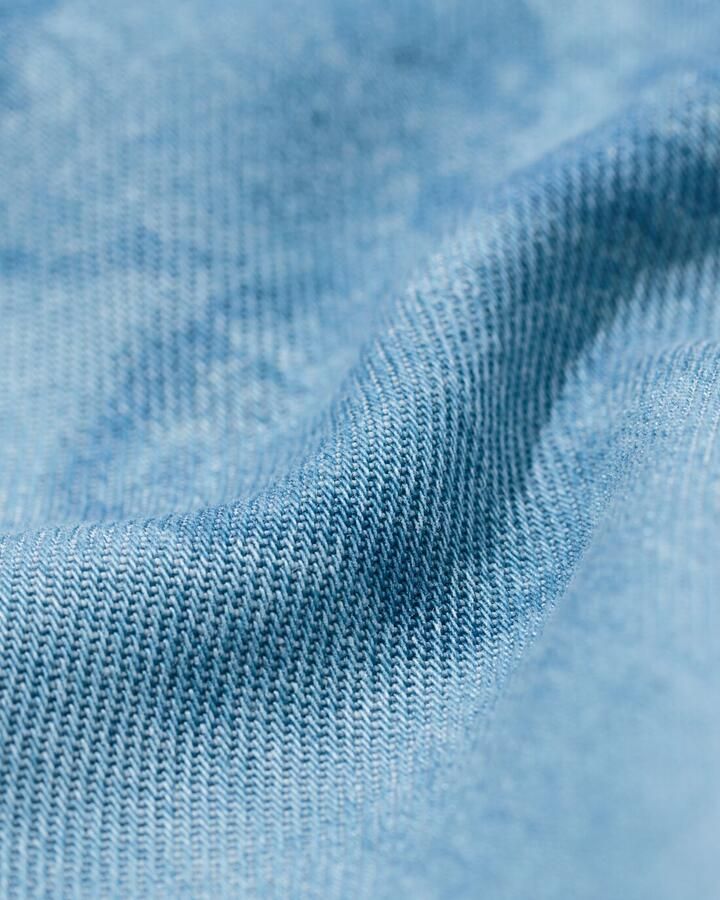 HEMA Damesbroek Lila Wijd Bloemen Denim (denim)