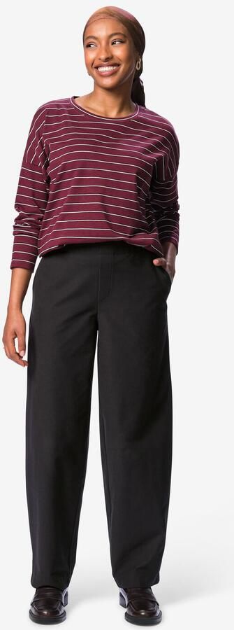HEMA Damesbroek Loose Fit Zwart (zwart)