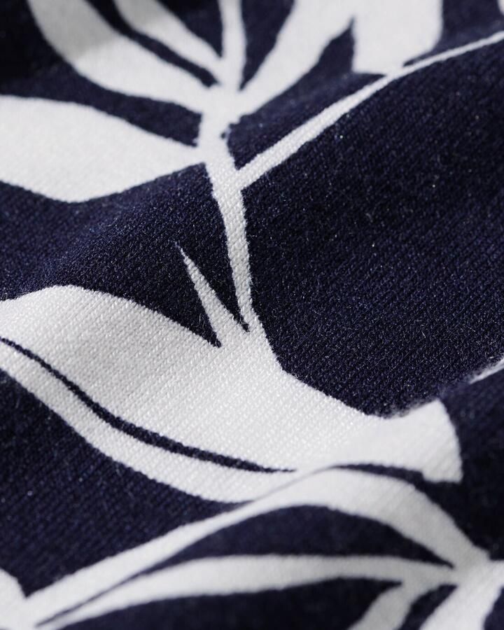 HEMA Damesbroek Mila Regular Fit Bladeren Donkerblauw (donkerblauw) - Foto 2