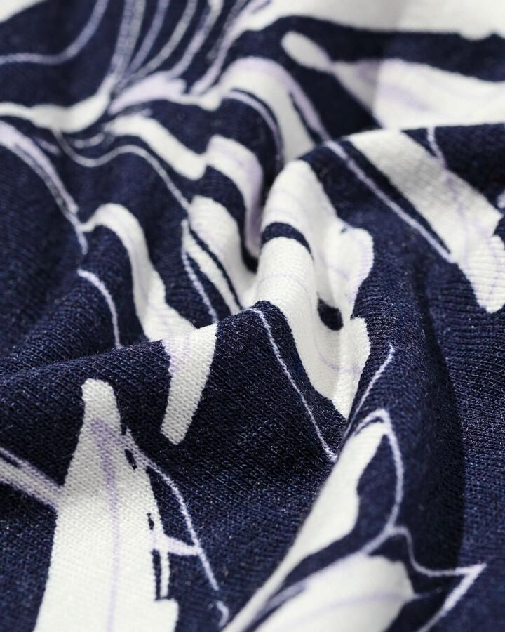 HEMA Damesbroek Mila Wide Fit Jersey Bladeren Donkerblauw (donkerblauw) - Foto 2