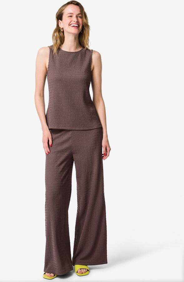 HEMA Damesbroek Nona Wide Fit Taupe (taupe)