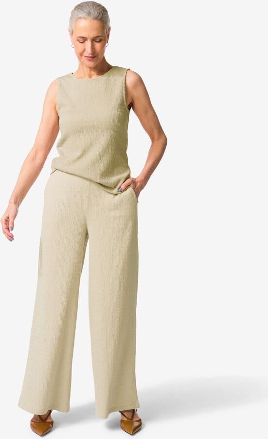 HEMA Damesbroek Nona Wide Fit Zand (zand)
