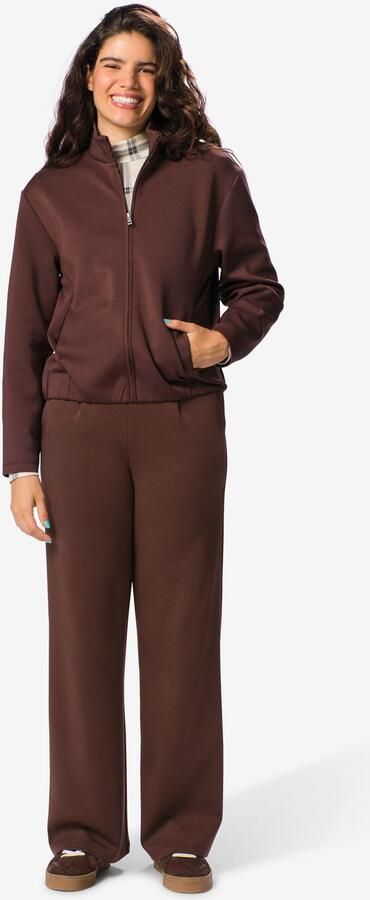 HEMA Damesbroek Regular Fit Jersey Bruin (bruin)