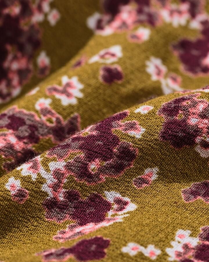 HEMA Damesbroek Remmy Wide Fit Bloemen Groen (groen)