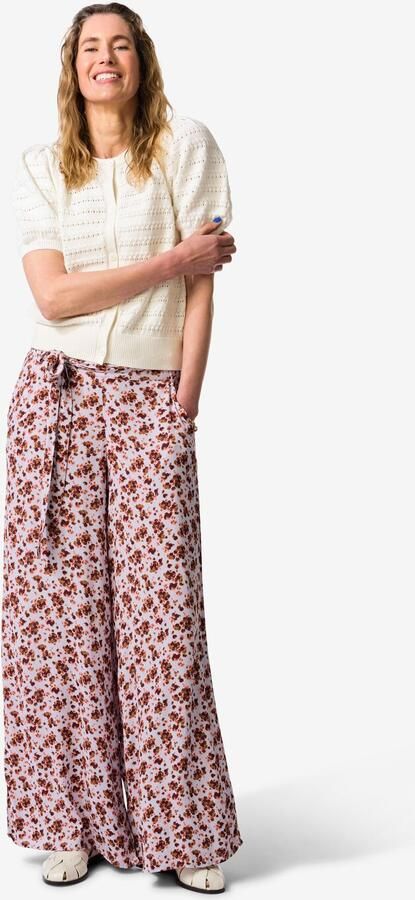 HEMA Damesbroek Remmy Wide Fit Bloemen Lila (lila) - Foto 2