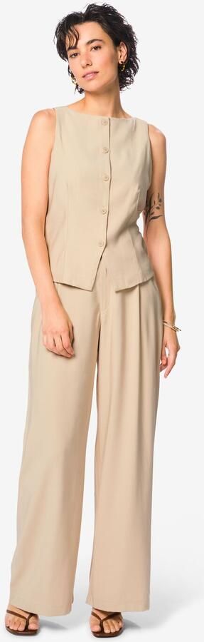 HEMA Damesbroek Sarie Wide Fit Beige (beige)