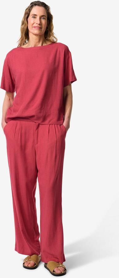 HEMA Damesbroek Selma Wijd Rood (rood)