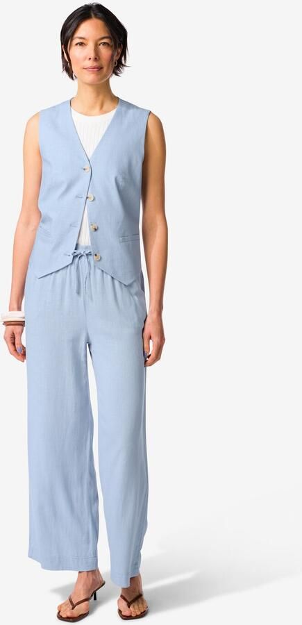 HEMA Damesbroek Tatum Regular Fit Lichtblauw (lichtblauw)