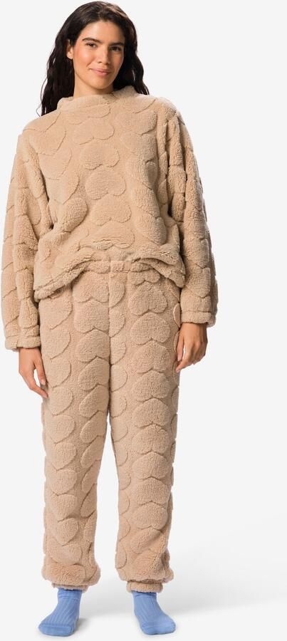 HEMA Damesbroek Teddy Hartjes Lichtbruin