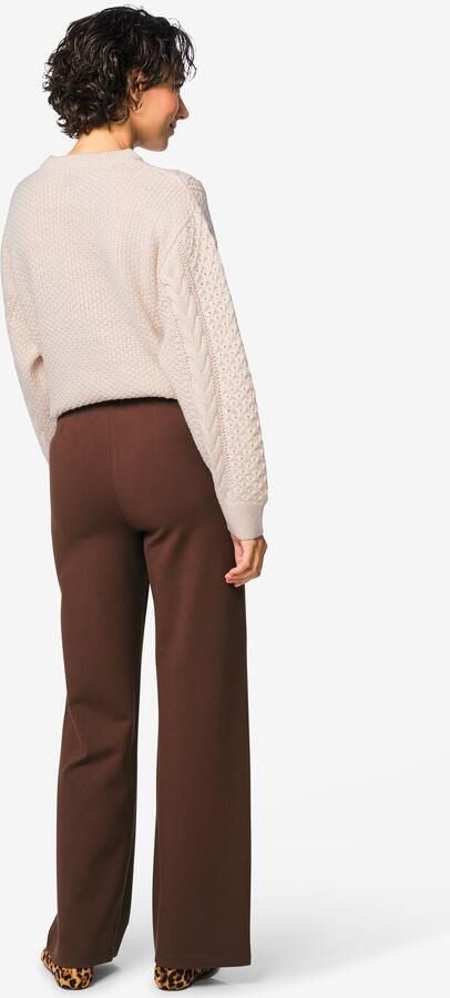 HEMA Damesbroek Wendy Wide Fit Jersey Bruin - Foto 2