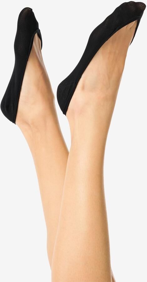 HEMA Damesfooties Naadloos 2 Paar Zwart (zwart) - Foto 2