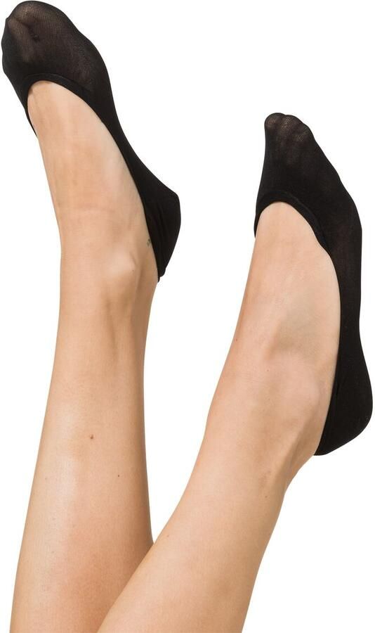 HEMA Damesfooties Naadloos 5 Paar Zwart