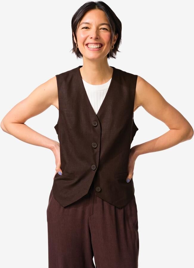 HEMA Damesgilet Isla Donkerbruin (donkerbruin) - Foto 2