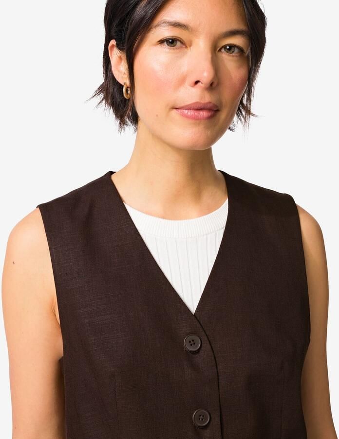 HEMA Damesgilet Isla Donkerbruin (donkerbruin)