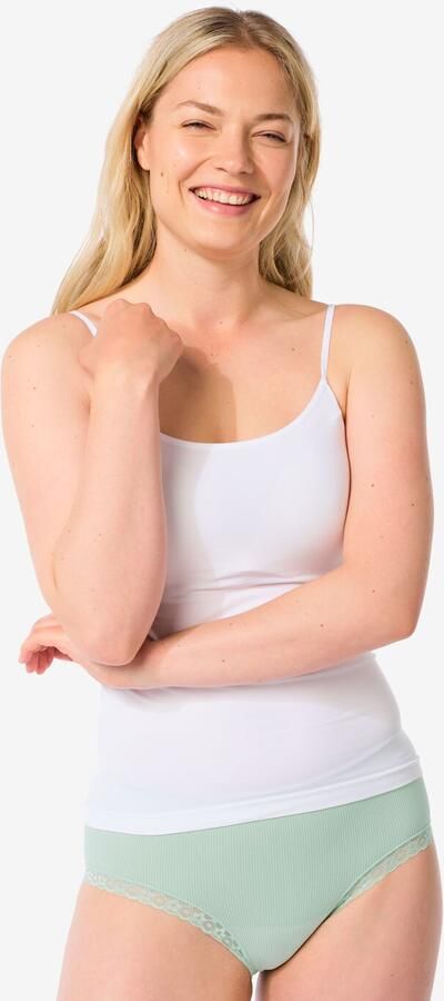 HEMA Dameshemd Naadloos Micro Spaghettibandjes Wit (wit) - Foto 2