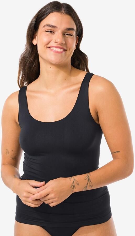 HEMA Dameshemd Naadloos Micro Zwart (zwart) - Foto 2
