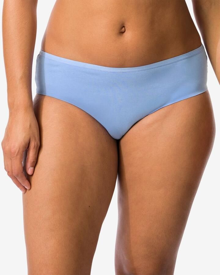 HEMA Dameshipster Katoen Met Kant Blauw (blauw)