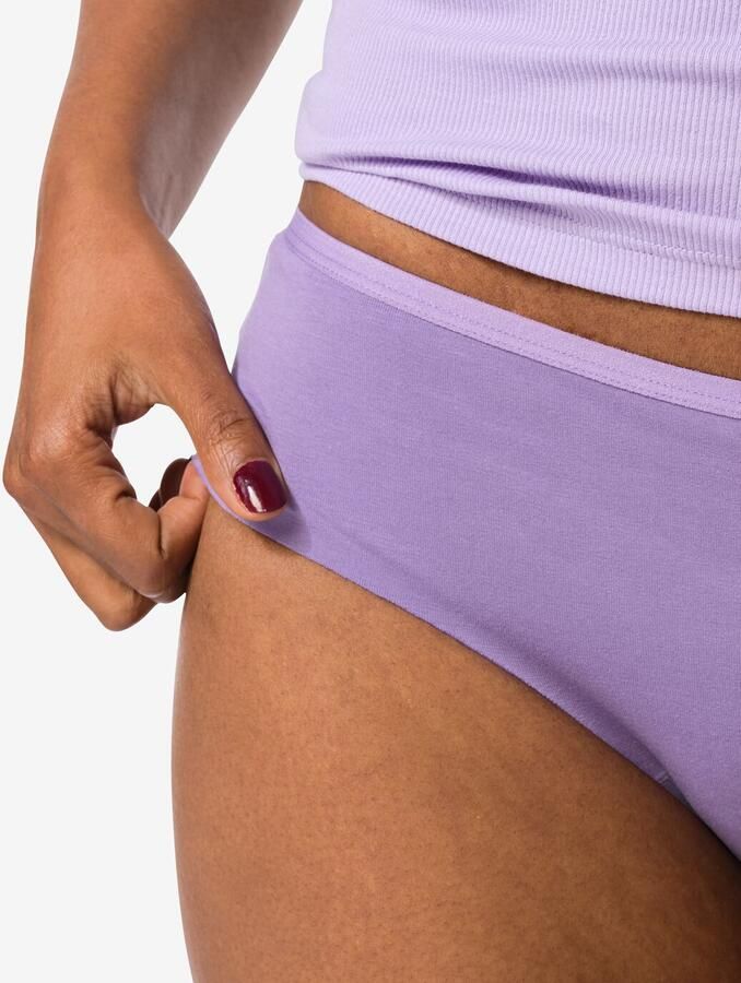 HEMA Dameshipster Katoen Met Kant Lichtpaars (lichtpaars) - Foto 2