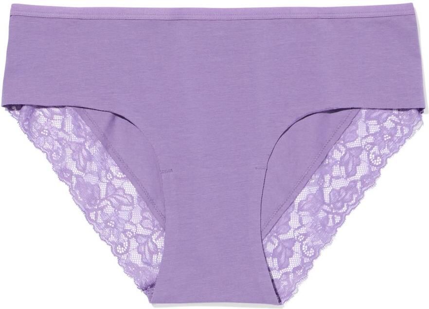 HEMA Dameshipster Katoen Met Kant Lichtpaars (lichtpaars)