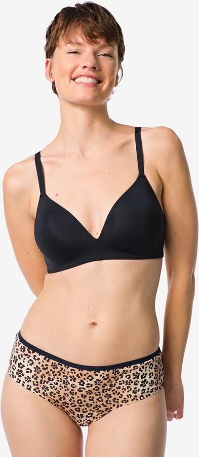 HEMA Dameshipster Katoen Met Kant Luipaard Beige (beige)