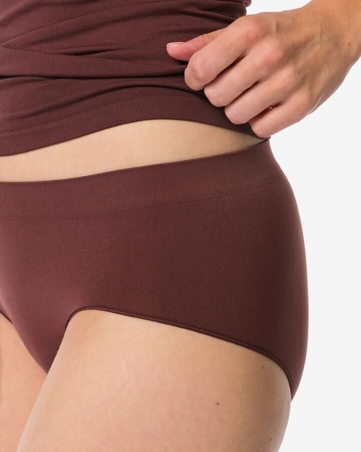 HEMA Dameshipster Naadloos Micro Donkerbruin (donkerbruin)