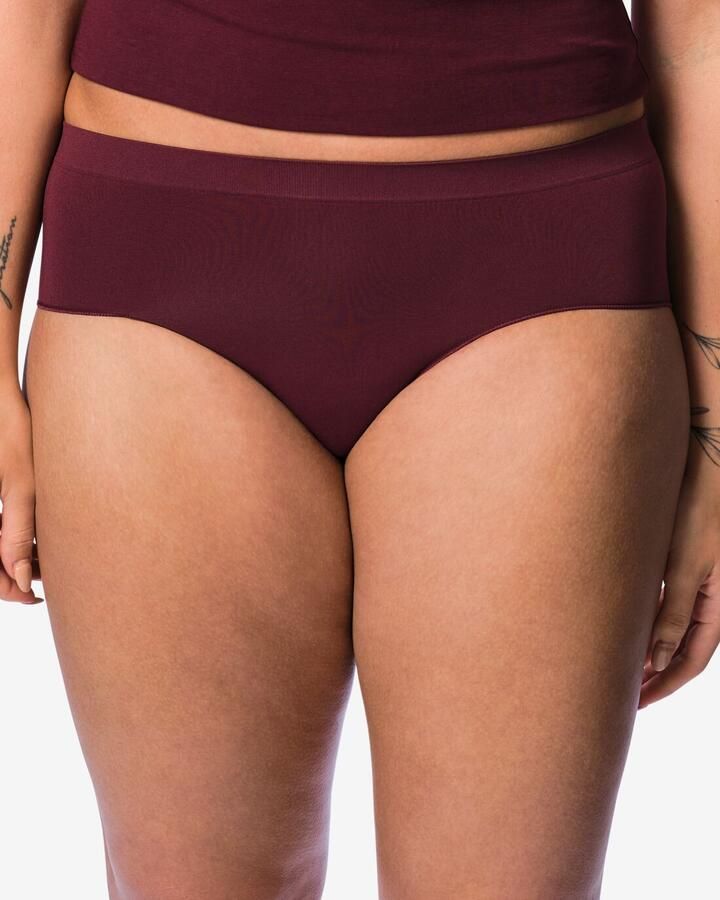 HEMA Dameshipster Naadloos Micro Donkerrood (donkerrood)