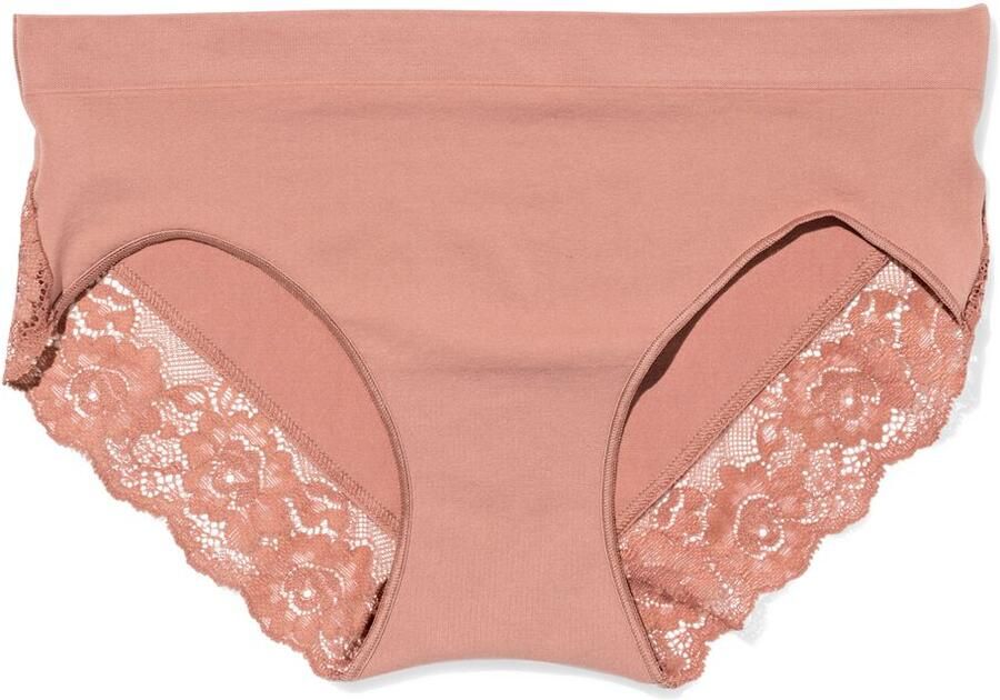 HEMA Dameshipster Naadloos Micro Met Kant Lichtbruin (lichtbruin)