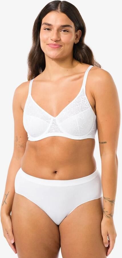 HEMA Dameshipster Naadloos Micro Wit (wit)
